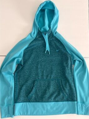 Nike Teal & Aqua Pullover Therma-Fit Hoodie